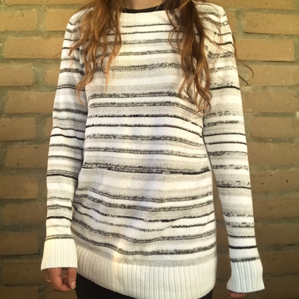Talbots mixed yarn striped sweater